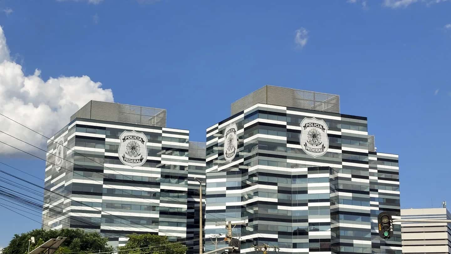 Sede da Polícia Federal, em Brasília, vista da rua.