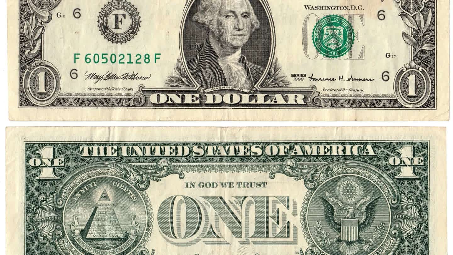 Cédulas de um dólar americano